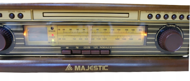Majestic TT34CD gramofon Encoding Radio CD/MP3 Napęd paskowy