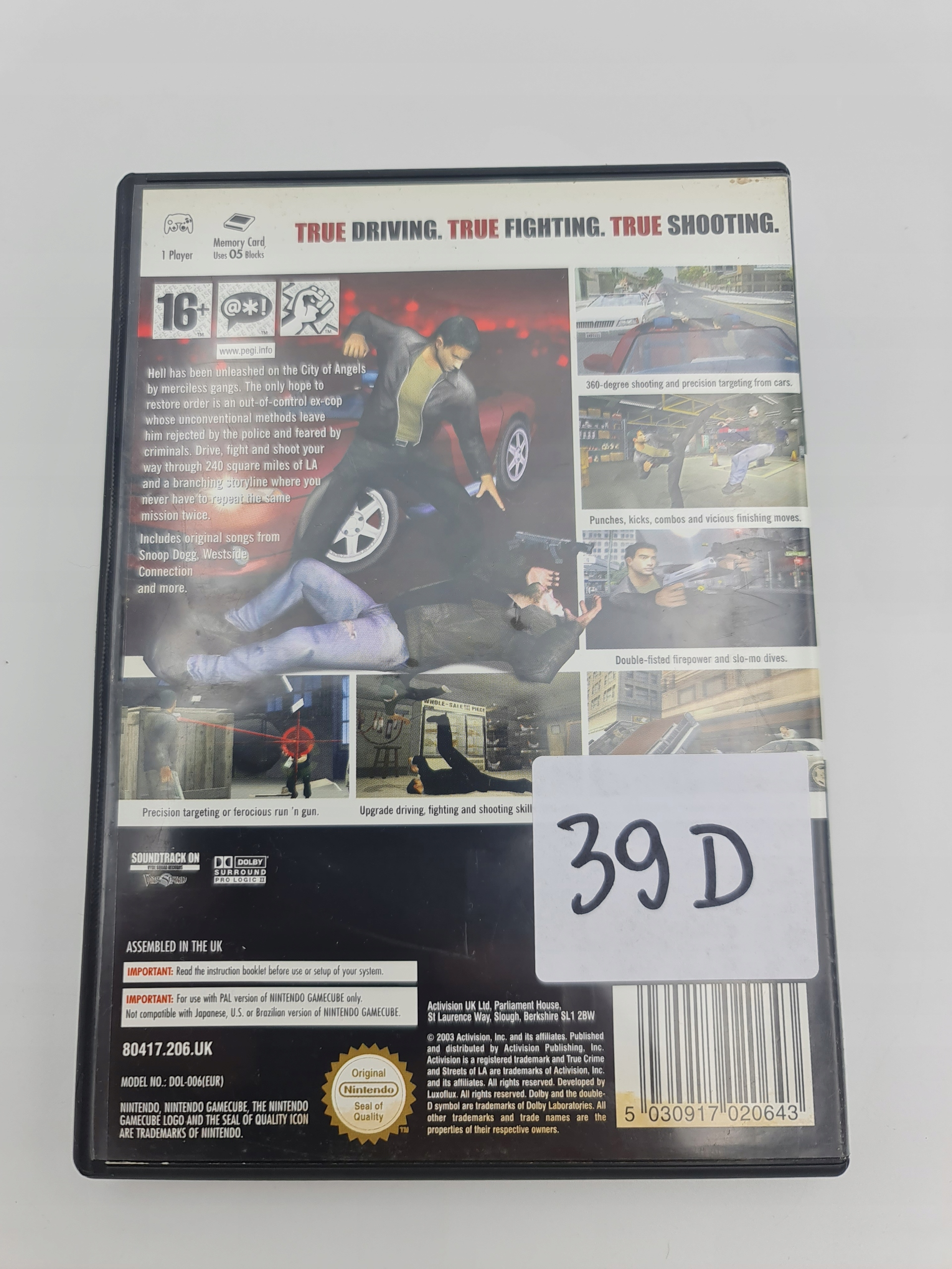 NINTENDO GAMECUBE TRUE CRIME STREETS OF LA Platforma Nintendo GameCube