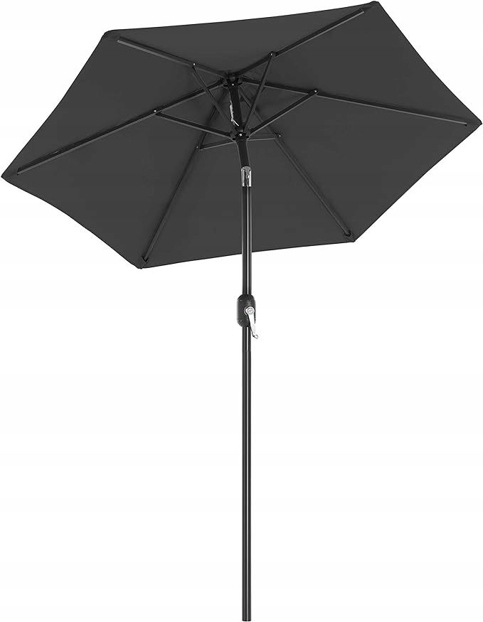 Klasický slnečník Songmics sivý 300 x 240 cm, záhradný, na terasu, balkón