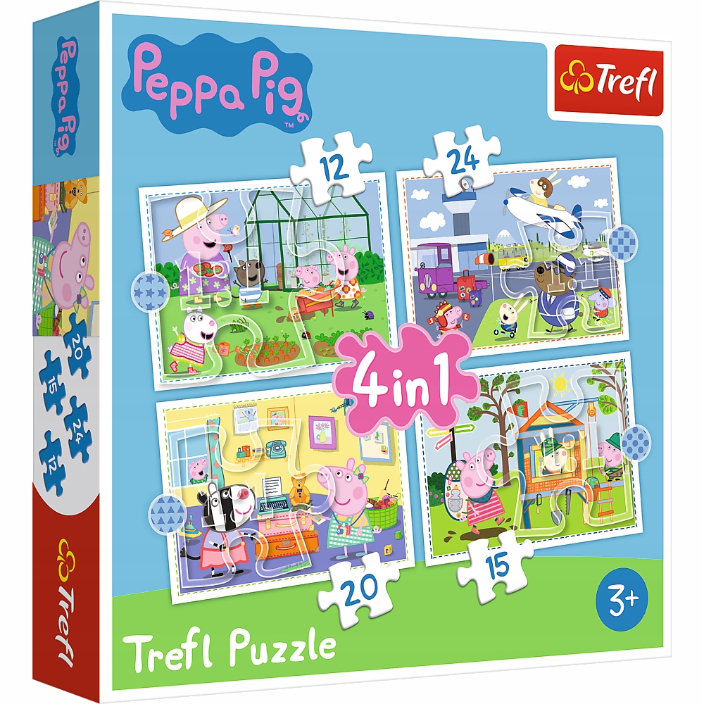 

Puzzle 4w1 Wakacje Świnka Peppa Trefl 34359