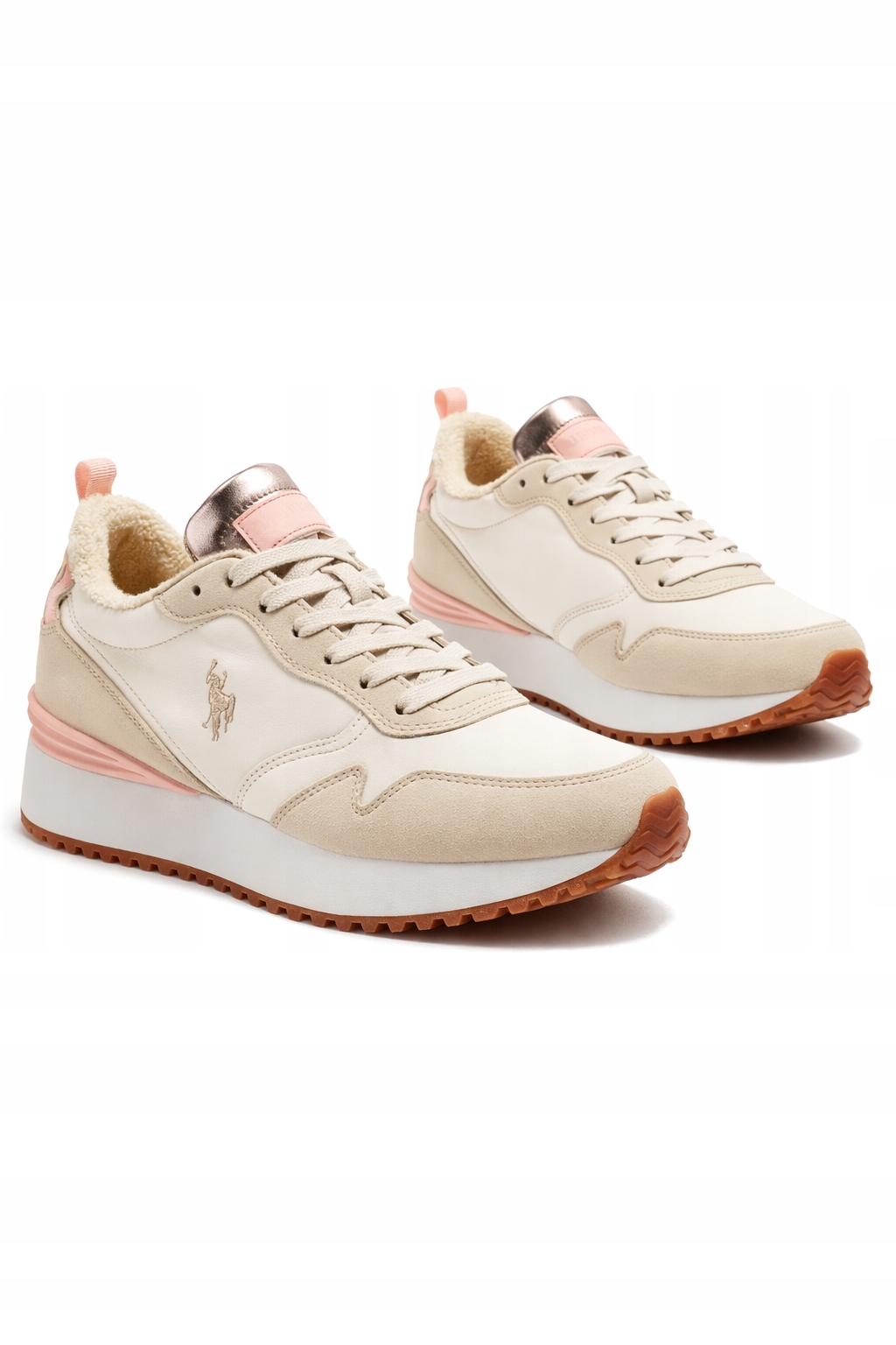 U S Polo Assn Sportovní Béžovo Růžové Ozdobné Tenisky 40 I4C