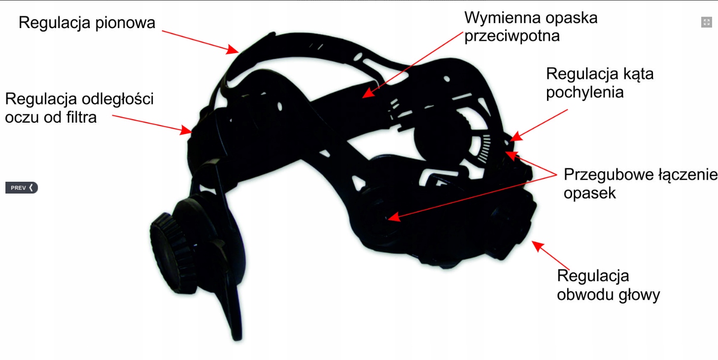 Przyłbica maska samościemniająca Sherman V3a V3b Czas zaciemniania 1/20000
