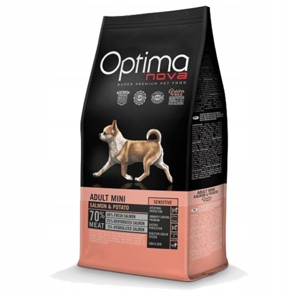 Levně Optimanova Adult Mini Sensitive Salmon % Potato 2KG Losos S Bramborami