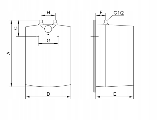 ELEKTRYCZNY BOJLER 10L PODUMYWALKOWY TERMA WISZĄCY ŚCIENNY GRZAŁKA 2000W Kod producenta 30508