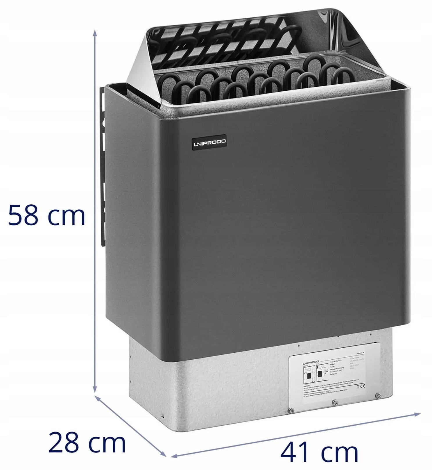 Piec do sauny fińskiej elektryczny 8kW Uniprodo UNI_SAUNA_G8.0KW 10250222