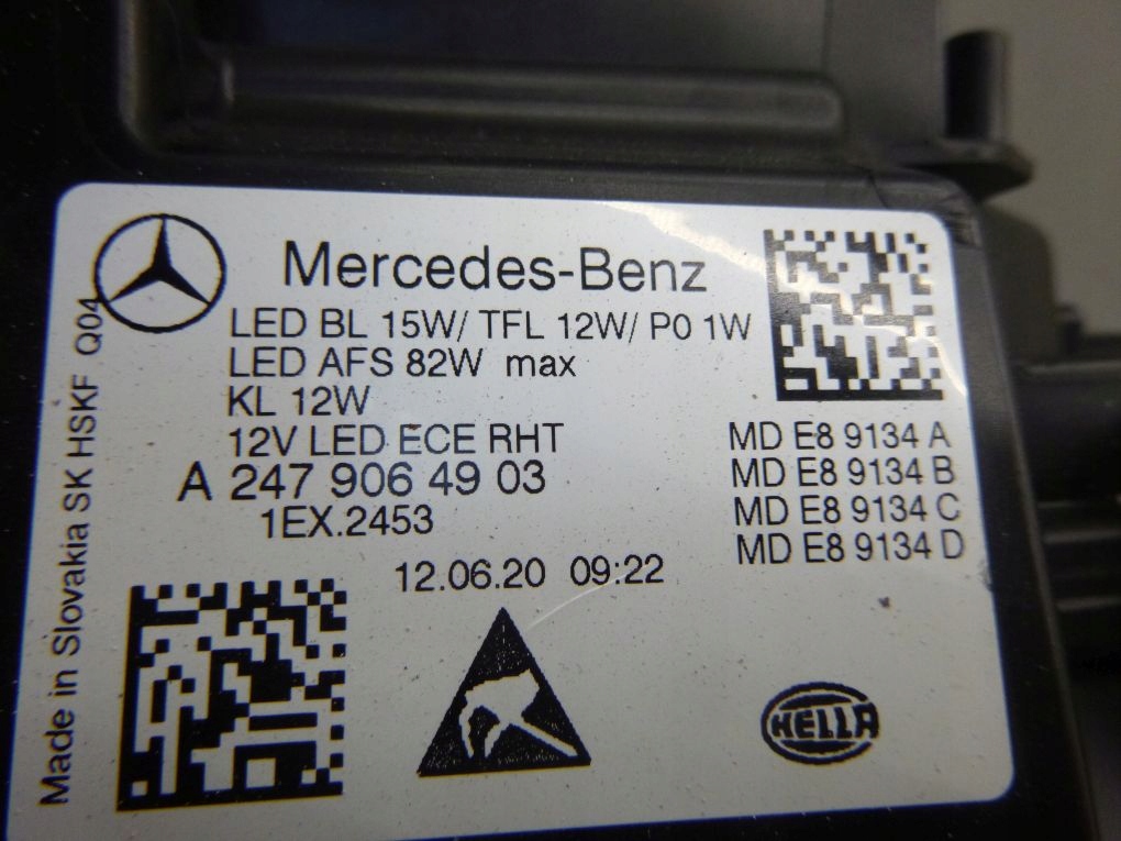MERCEDES B KLASA W A 247 FULL LED MULTIBEAM left