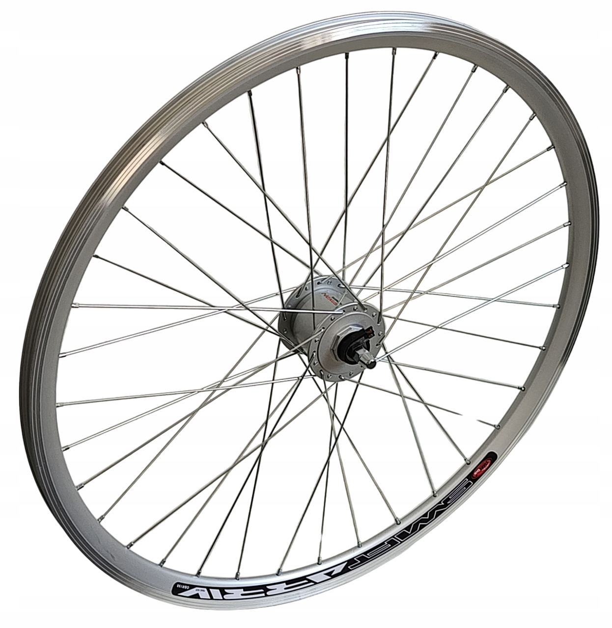 Koło przód 28'' srebrne dynamo prądnica Shimano Nexus moc 3W