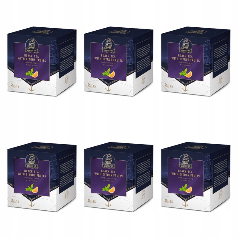 Admiral Tea Černý s citrusy čaj 15x2g X6