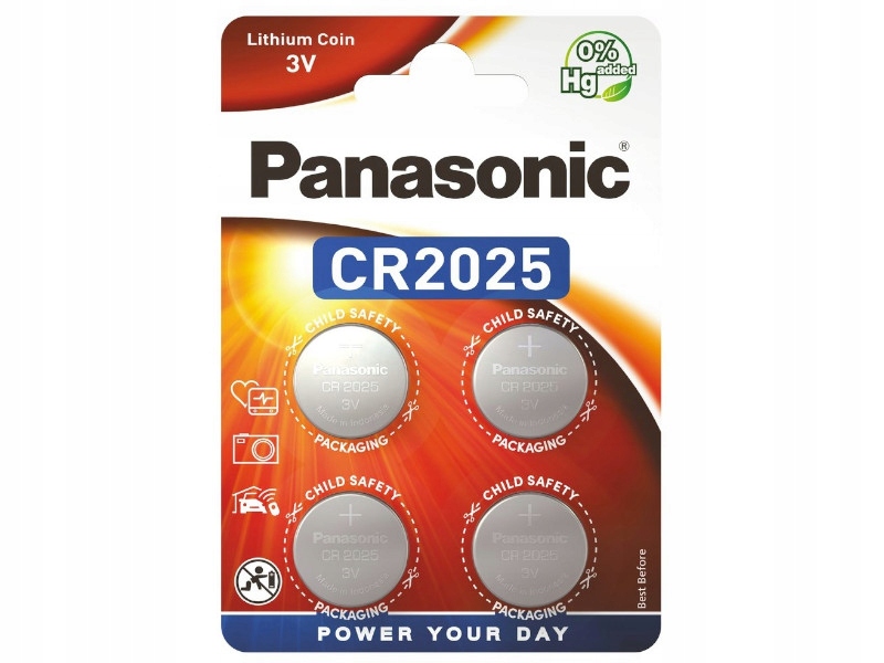 Bateria litowa uniwersalna Panasonic CR2025 3V 4 szt.