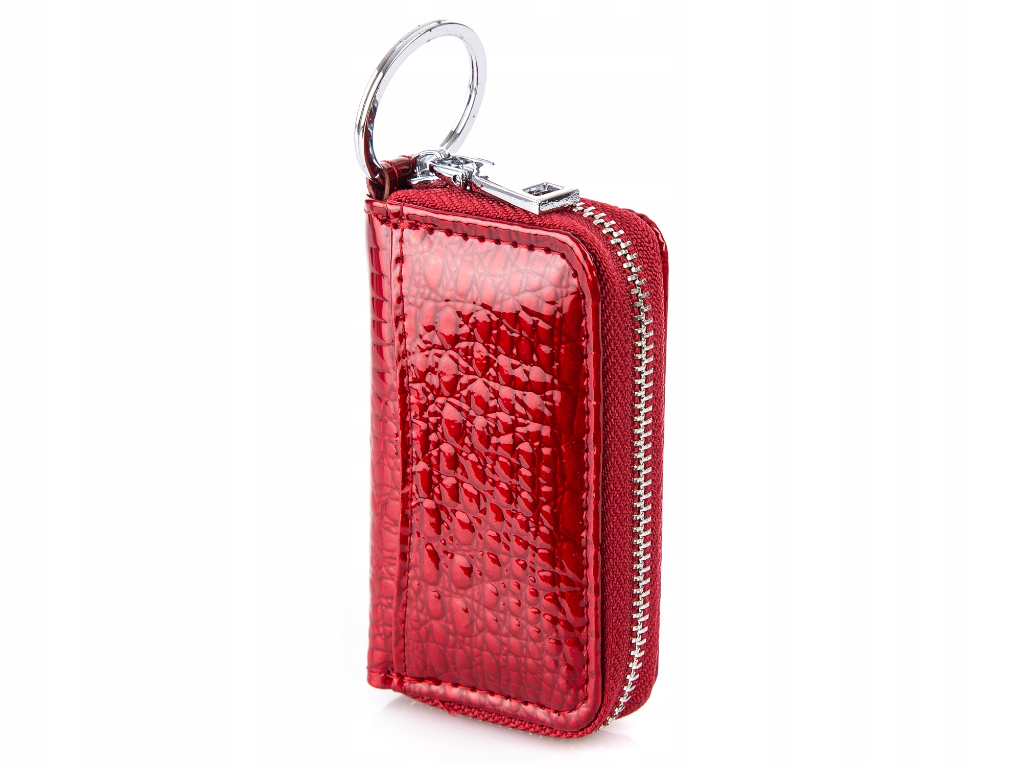 

Damskie Lakierowane Skórzane Etui Na Klucze Croco