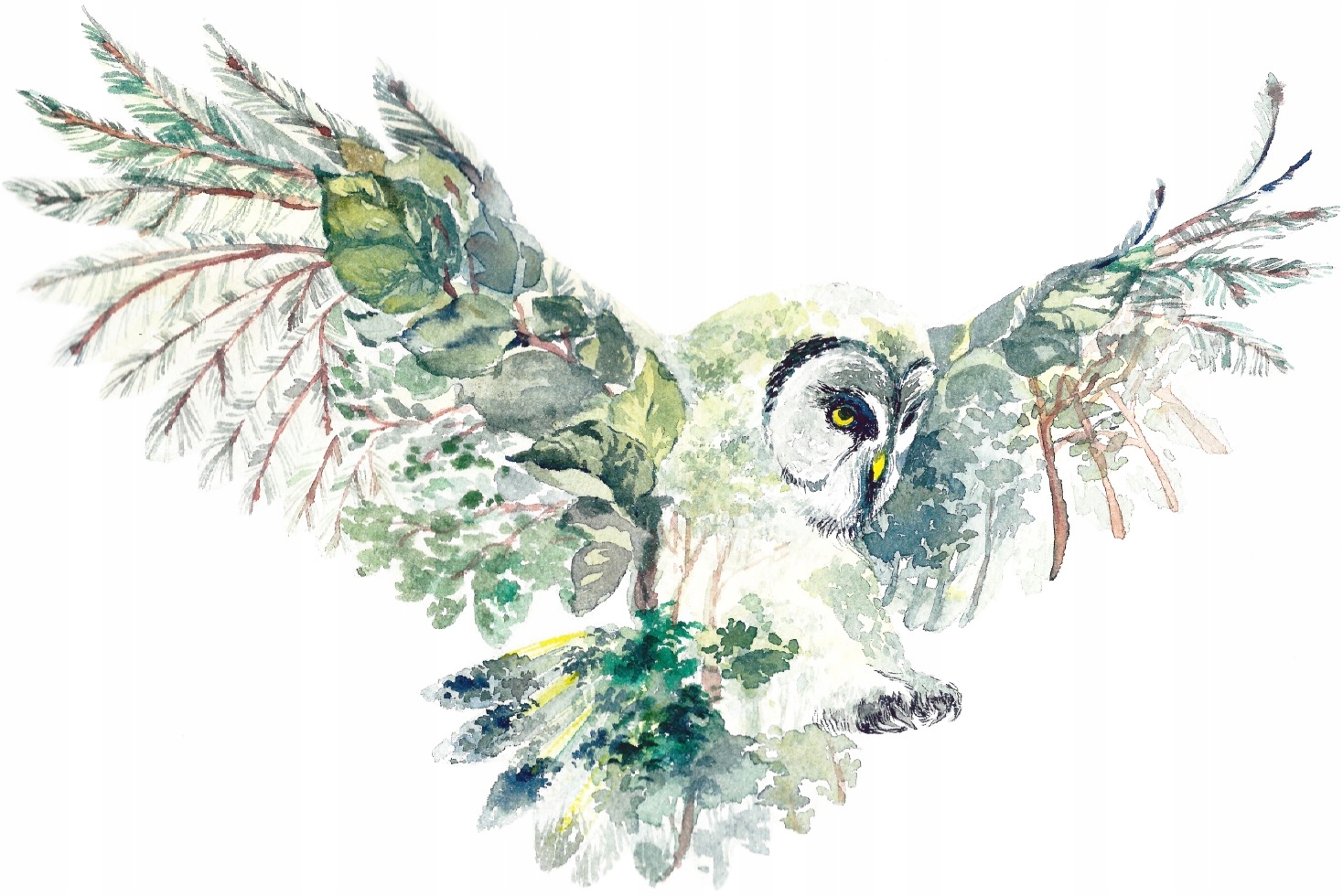 

Naklejka Na Ścianę Sowa 100cm eco