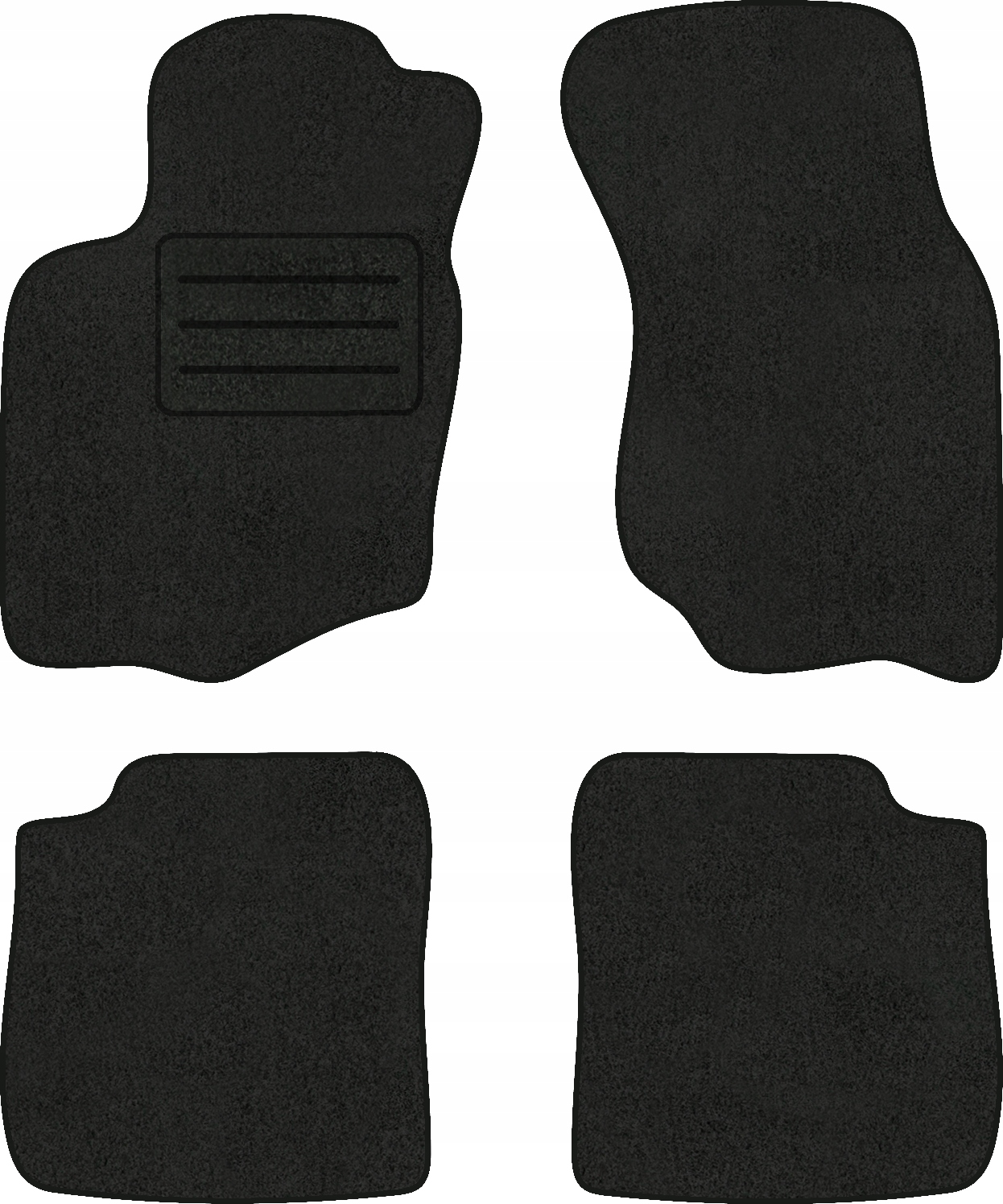 Velurové koberce Lux pro Mitsubishi Colt V (1996-2003) Černé Komplet