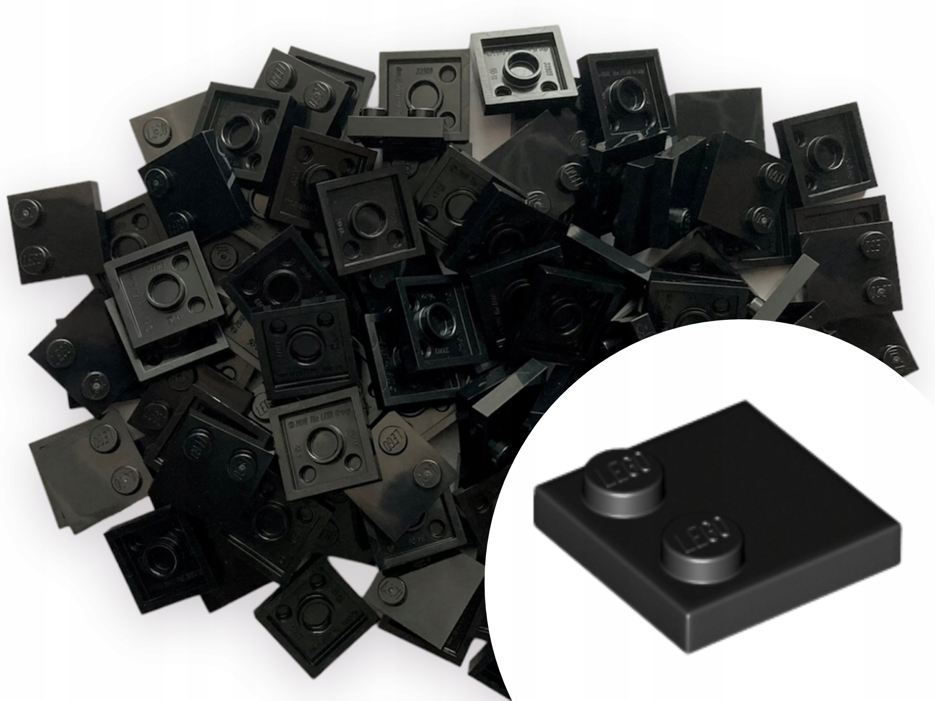 

Lego 33909 Tile plate 2x2 Czarny Black 20 szt