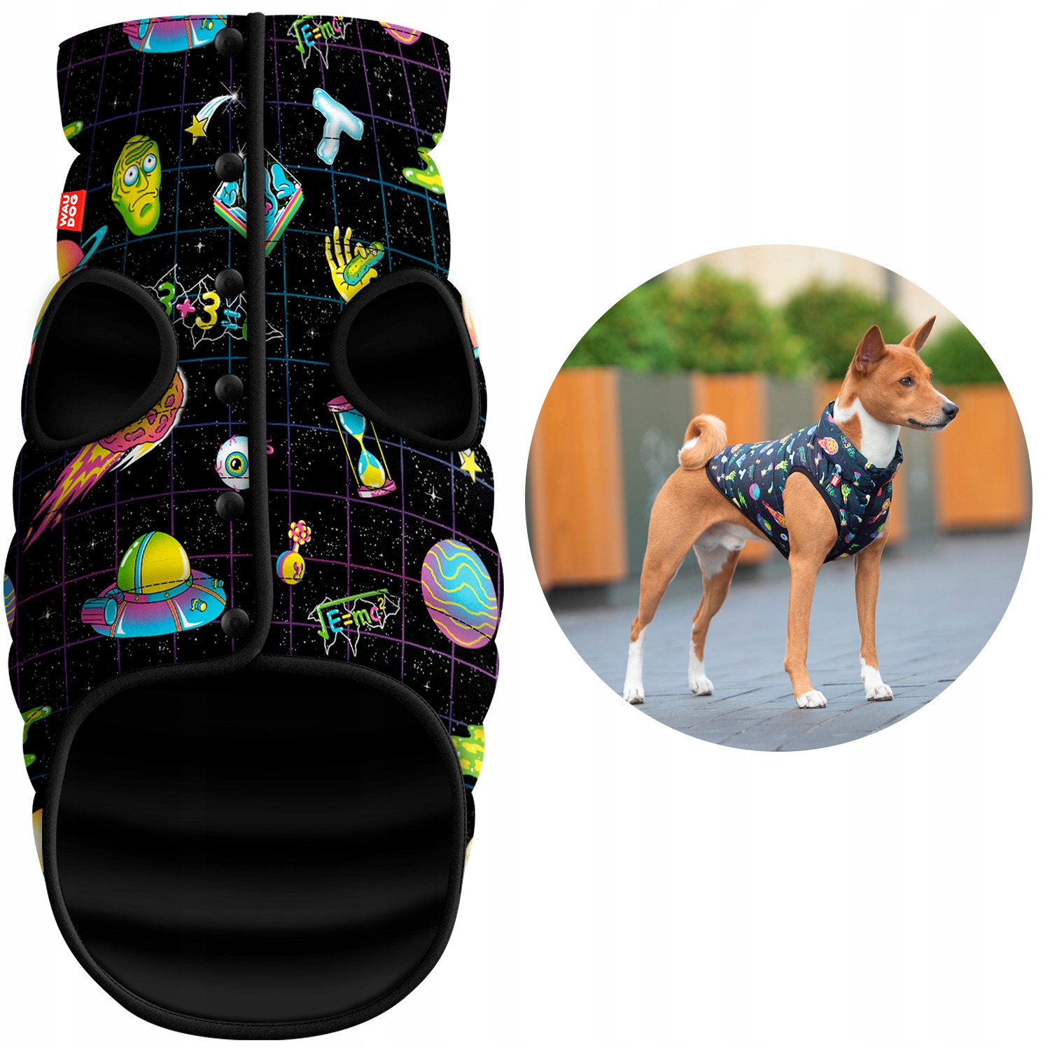 Levně Vesta pro psa, celoroční bunda Rick and Morty 2, velikost Xs (S30)