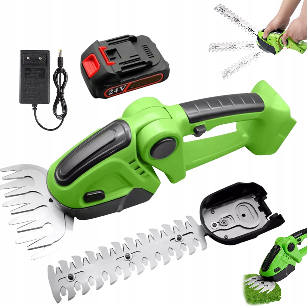 2 V 1 Výkonná Sekačka Na Trávu Pro Keře A Živé Ploty, Nastavitelná