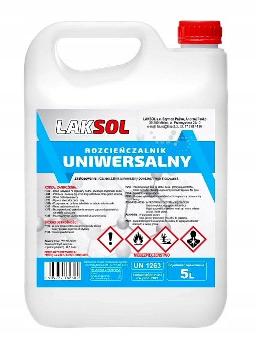 

Rozcieńczalnik Rozpuszczalnik Uniwersalny 5L