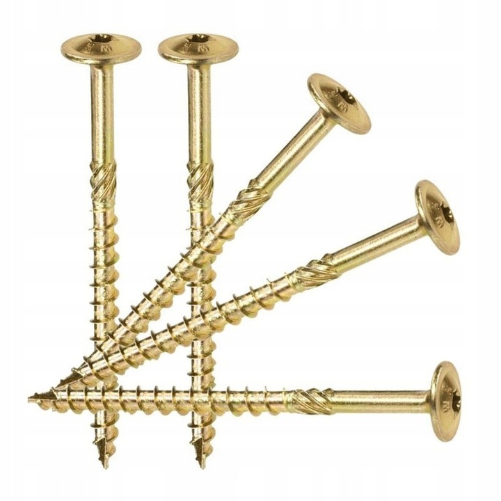 Tesařské Vruty na dřevo 8x400 Torx Talířové 50 ks