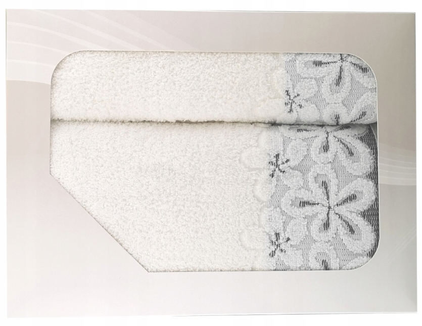 Komplet 3 ręczników Bella 30x50 50x90 70x140 pudełko Greno biały