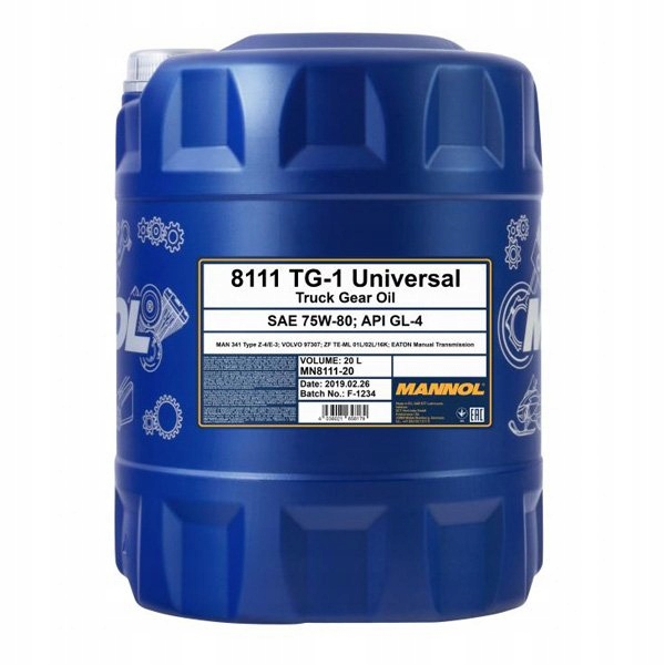 

Mannol TG-1 Universal 75W80 20L. MN8111-20