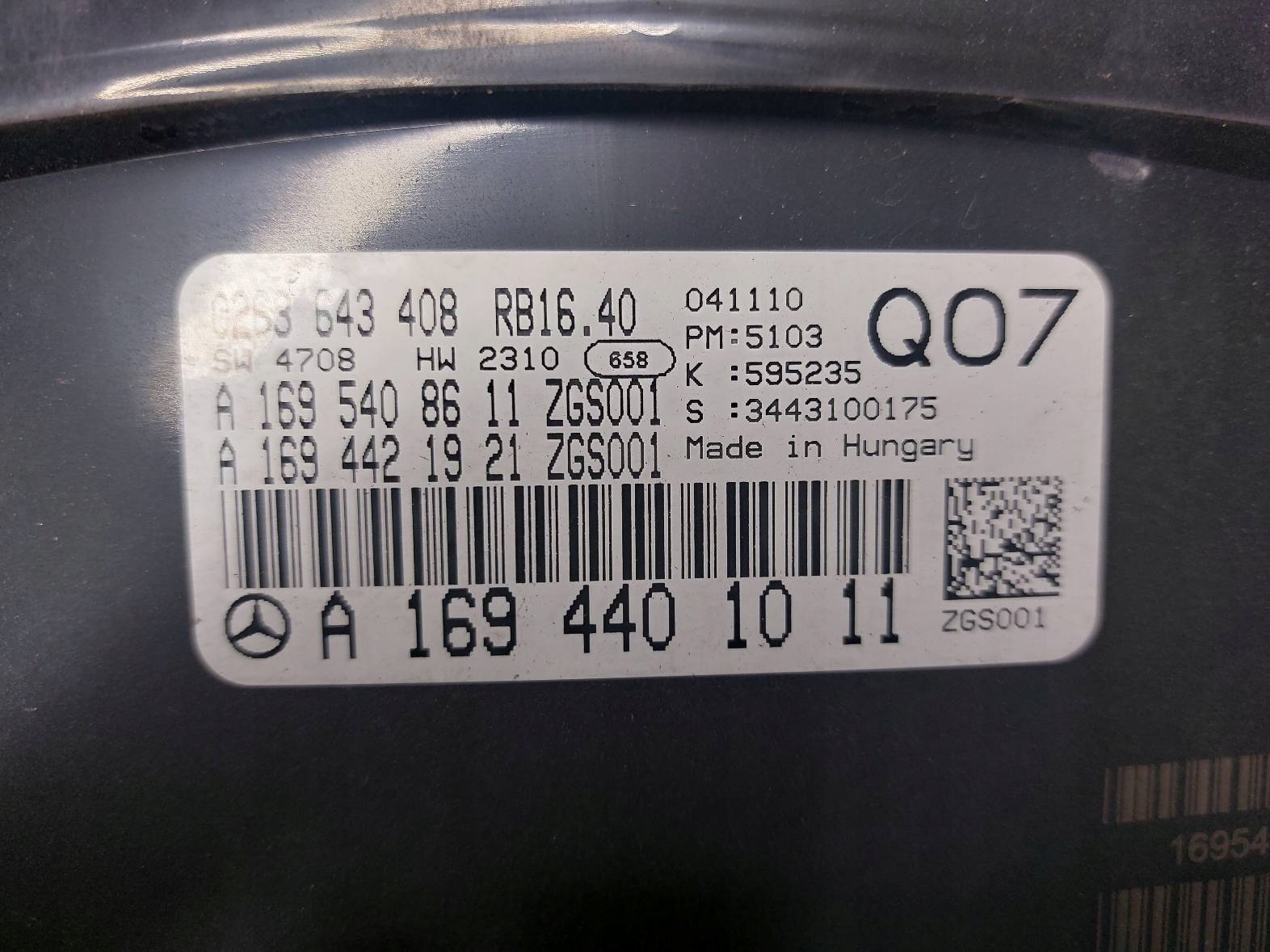dials dials MERCEDES-BENZ W245 B180 CDI 1694401011