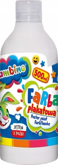 

Farby plakatowe w butelce 500ml Bambino biała
