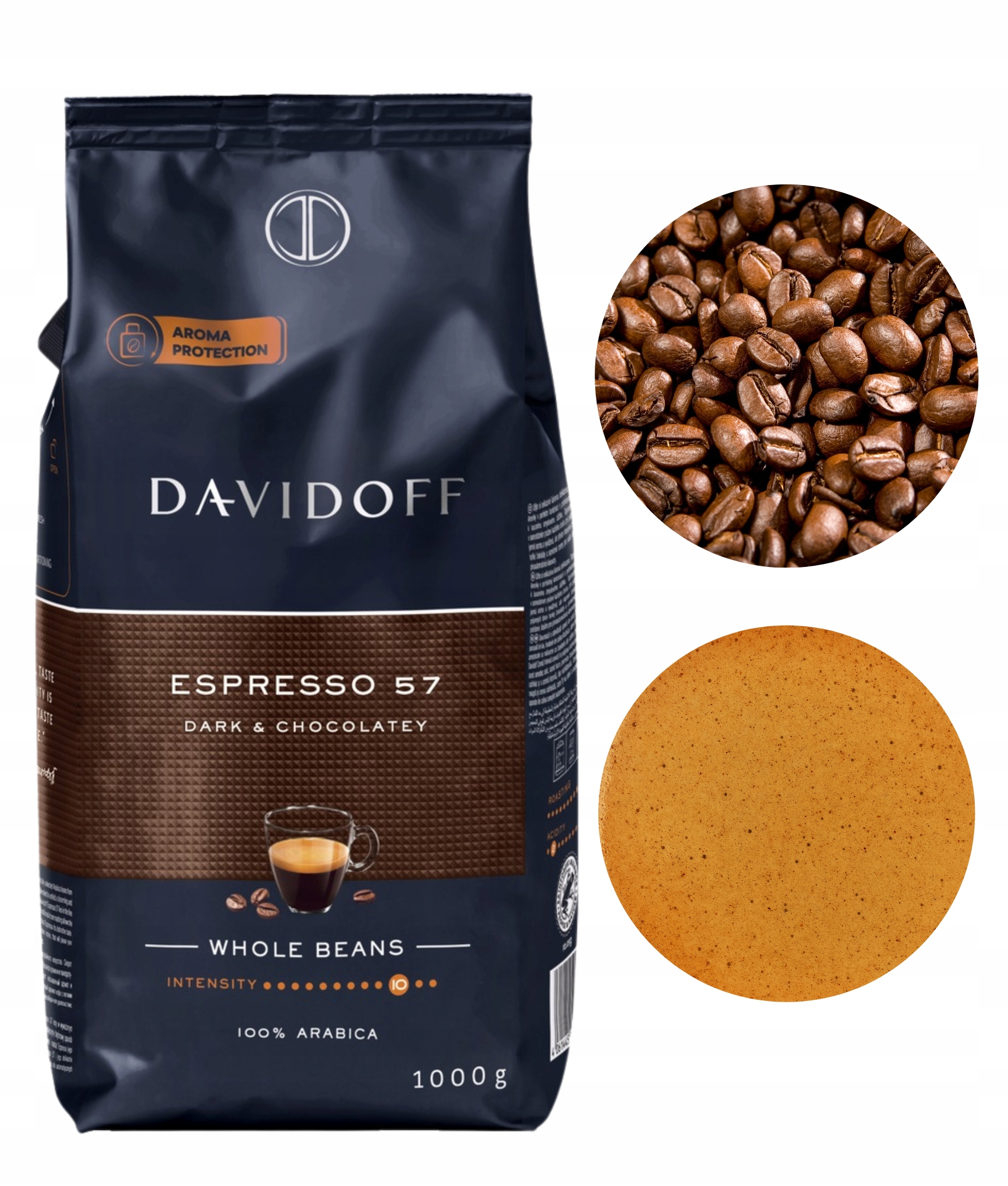 Levně Davidoff Espresso 57 káva káva silně pražená aroma protect 1 kg