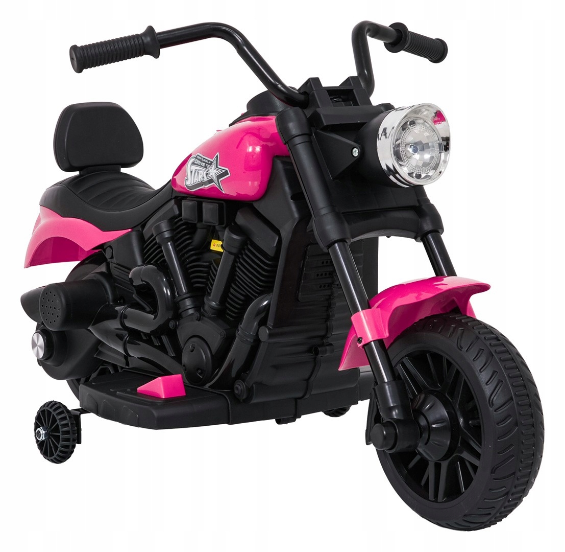jeździk elektryczny na akumulator dla dzieci Star kółka boczne Prawko
