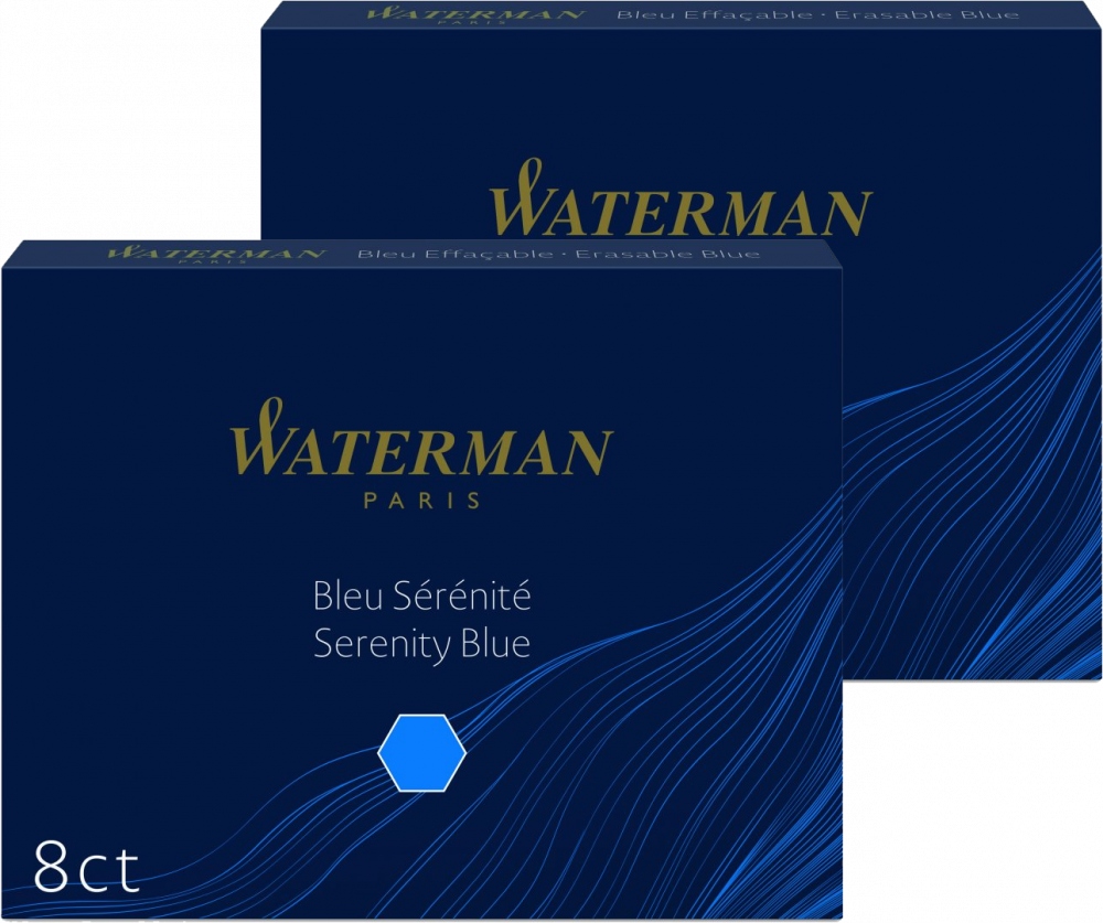 Naboje do piór Waterman Standard 2x8szt niebieski
