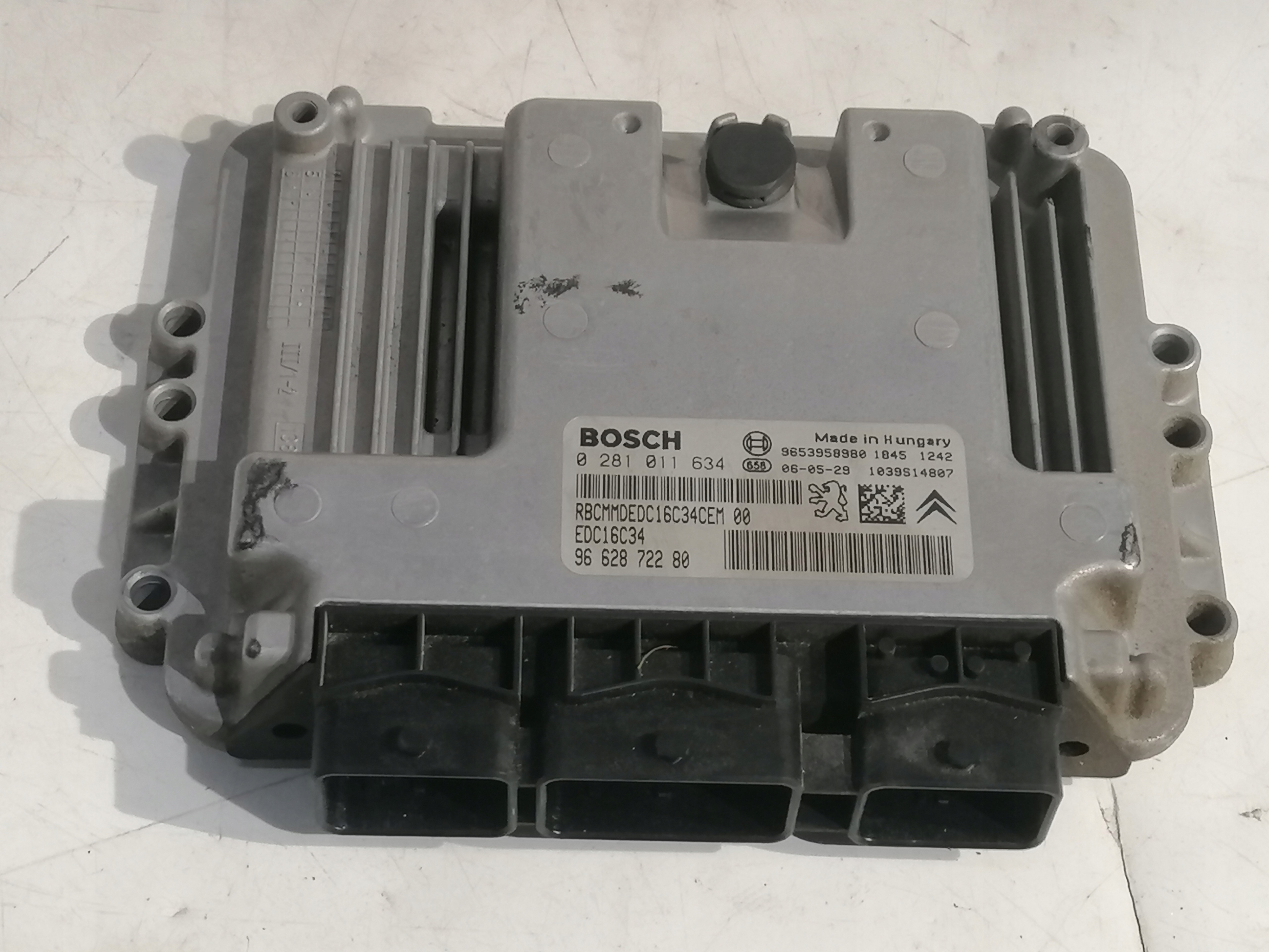 Peugeot 307 HDI computer control unit wtyczki 9653958980