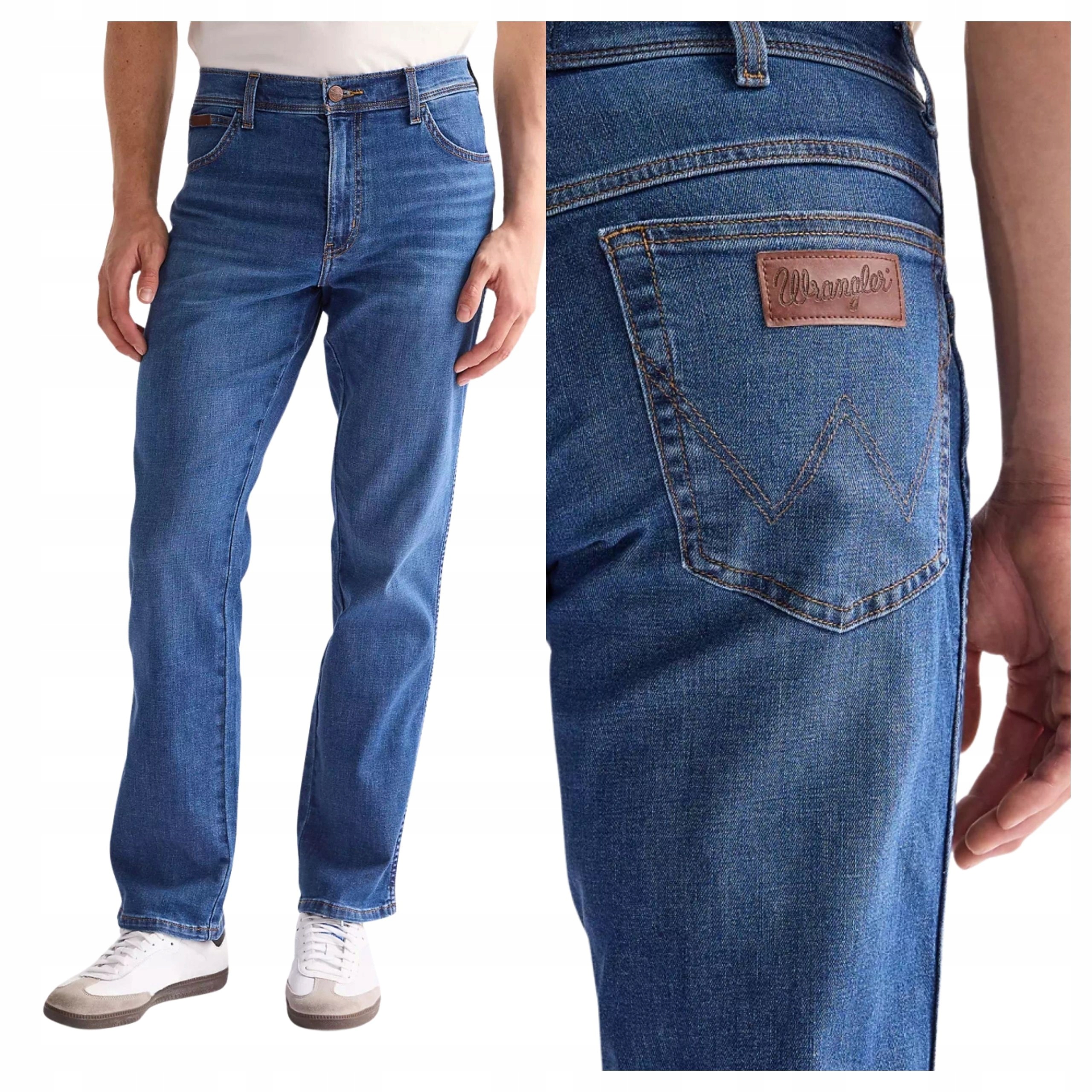 Pánské džínové kalhoty Wrangler Texas Regular Fit modré W38 L32