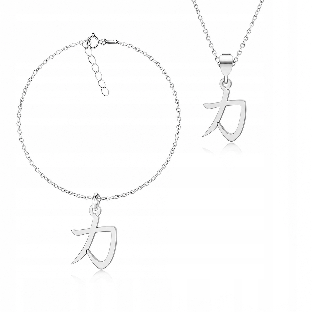 Kanji japonský znak síly síla stříbrný komplet ankr stříbro 925