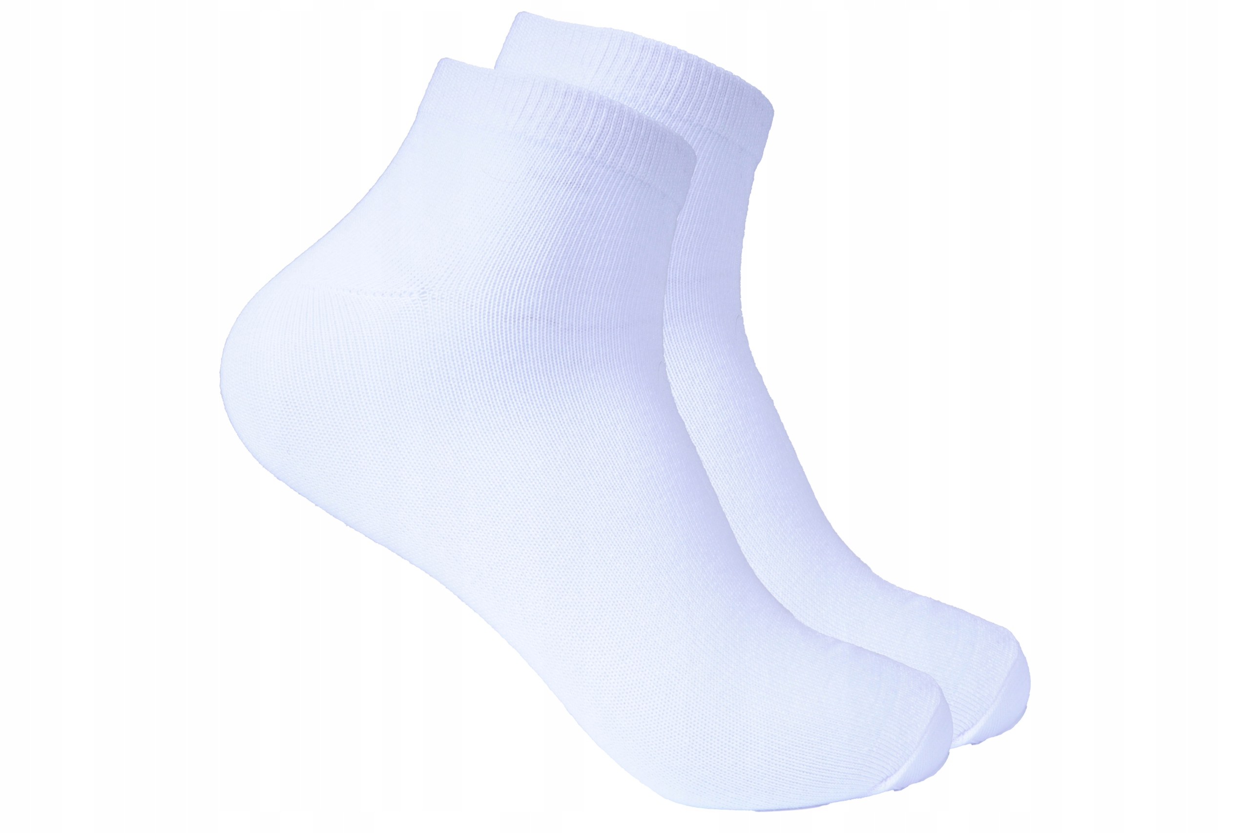 15x KRÓTKIE SKARPETY Bawełniane ODDYCHAJĄCE SKARPETKI sportowe Białe 40-43 Rozmiar 40-43