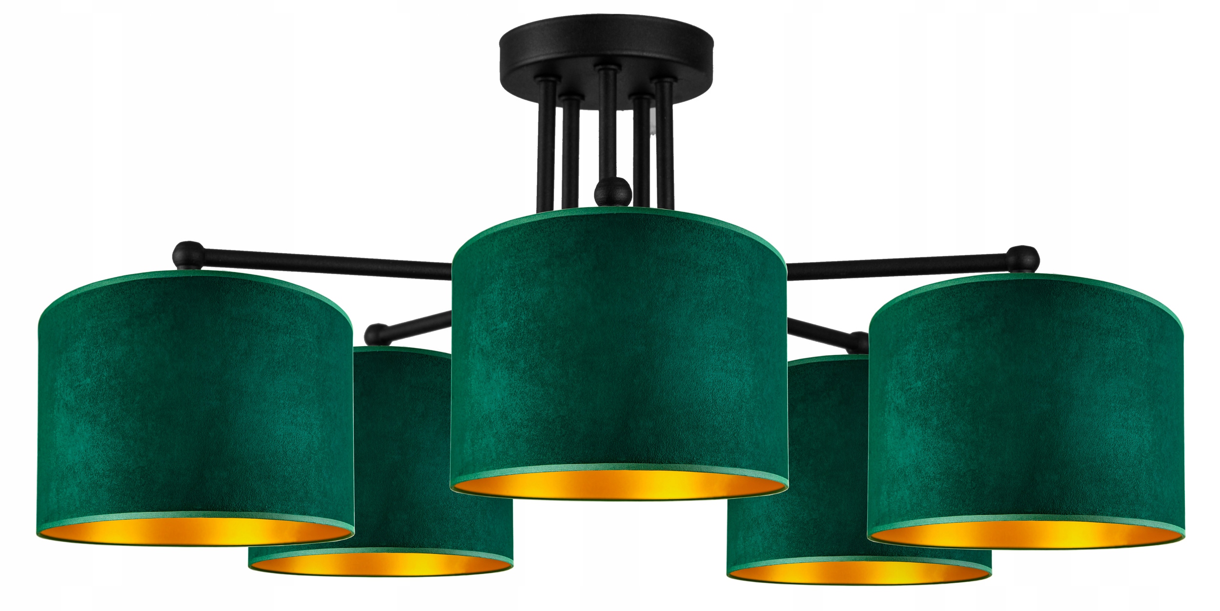 

Lampa Wisząca Sufitowa Żyrandol Abażur Welur Led