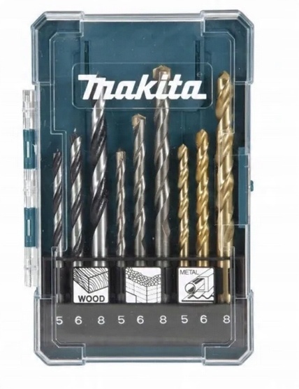 

Wiertła Makita Zestaw 9 Szt Metal Drewno Beton