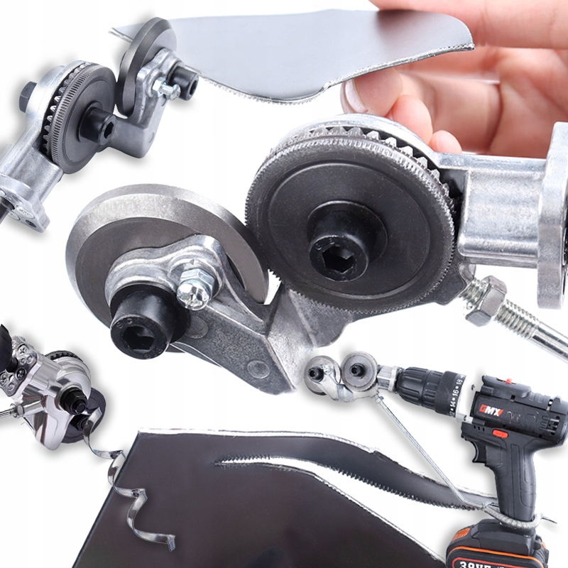 PRZYSTAWKA DO WIERTARKI ELEKTRYCZNEJ NARZĘDZIE DO CIĘCIA PŁYT BLACHY