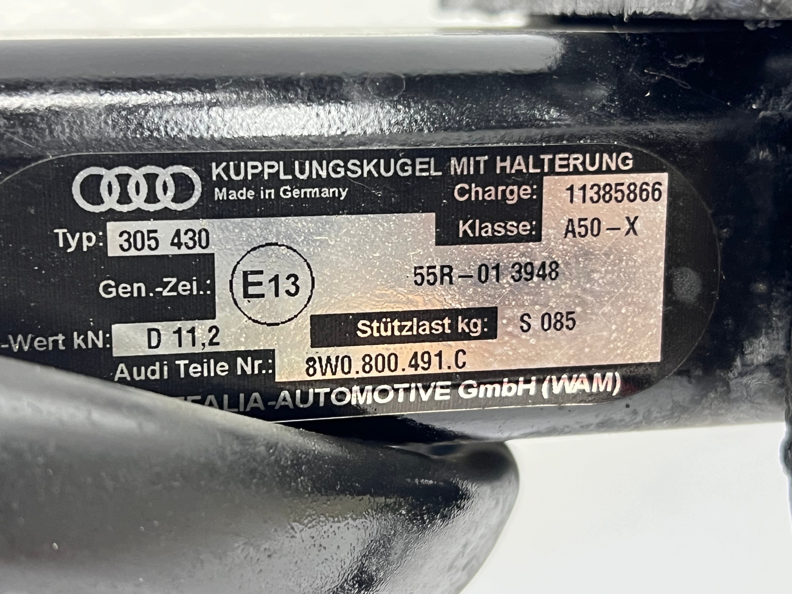 AUDI A4 B9 Gancio traino modulo cablaggio KPL Originale 8w0800491c