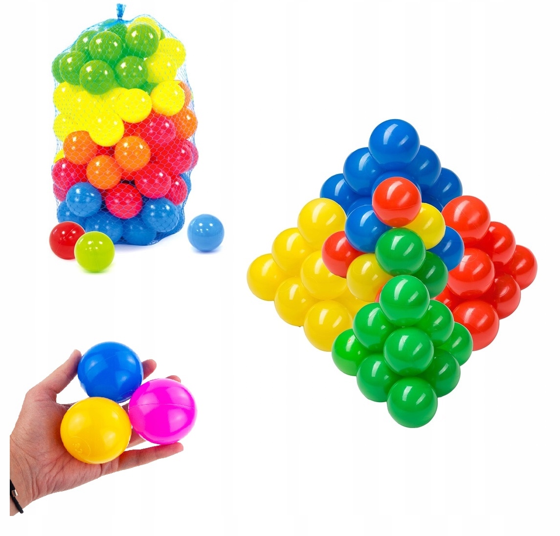 Labda golyók száraz medencébe gyerekeknek EVERPLAST 6 cm 100 db ...