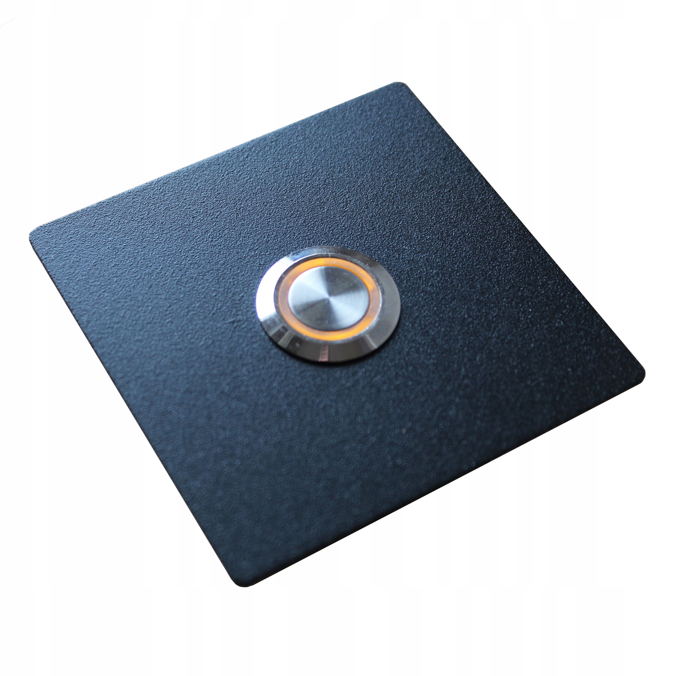 Tlačítko zvonku do interkomu k sloupku Kovové Led 9/12/24/230V 7x7 černé