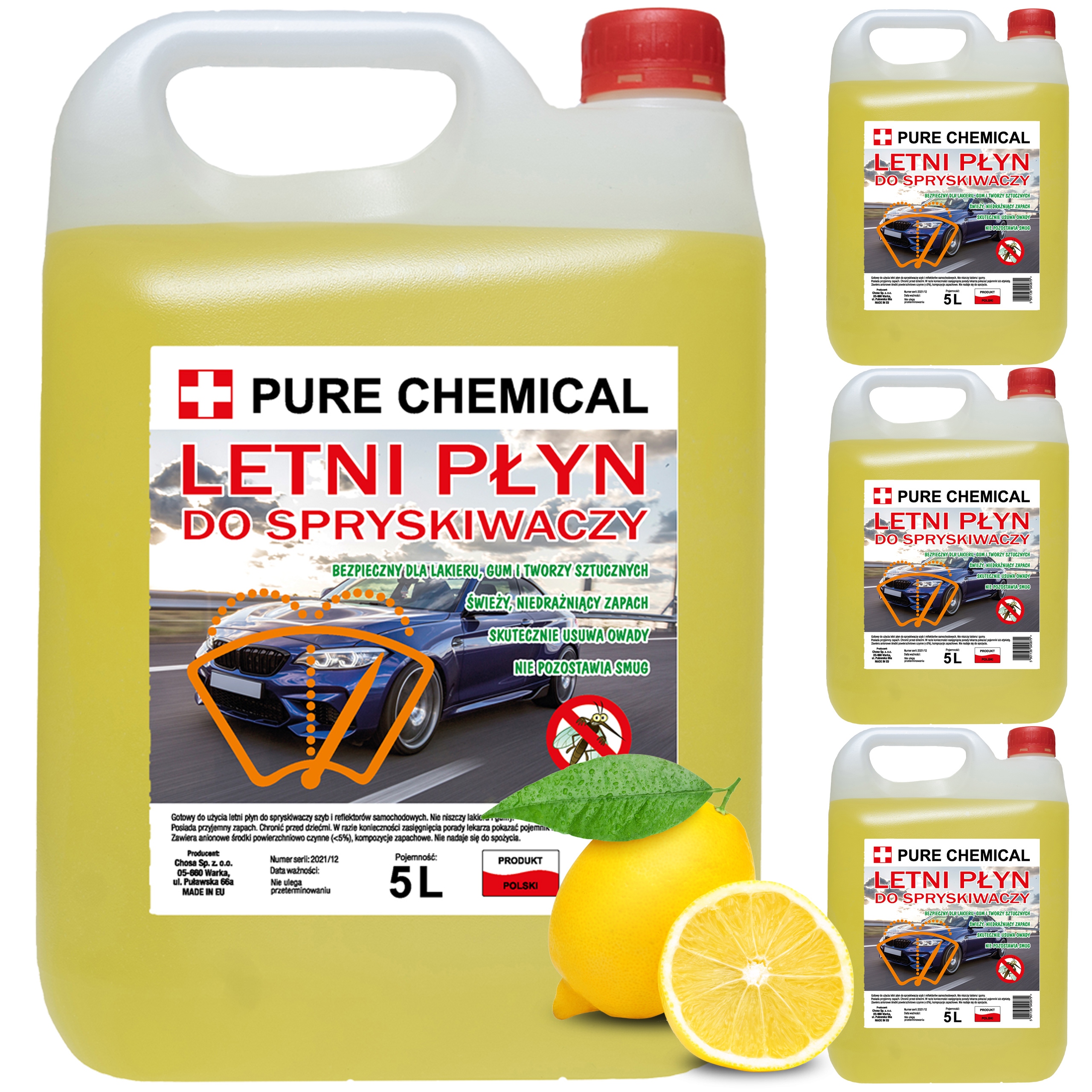 

Letni Płyn Do Spryskiwaczy 20L 4x5L cytrynowy
