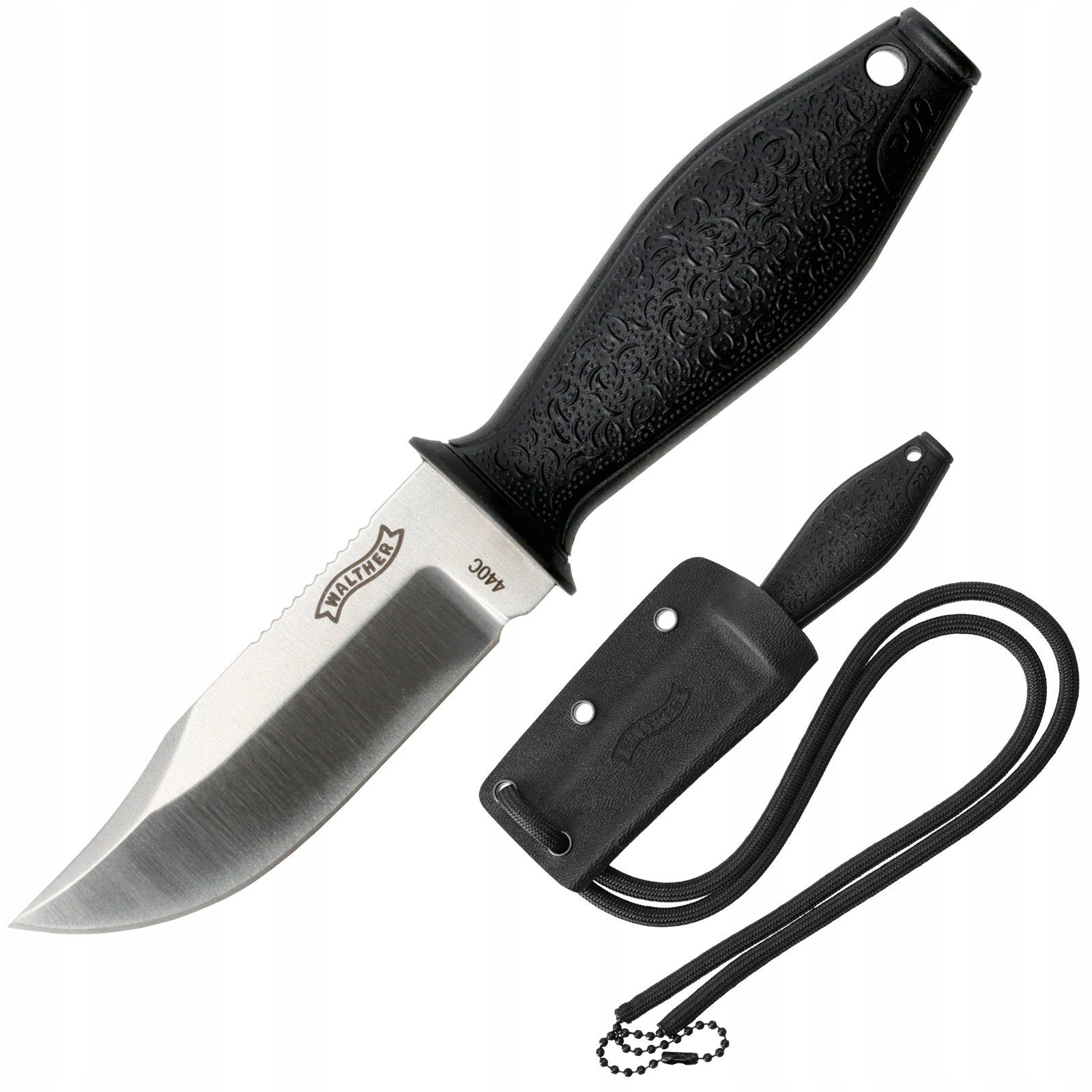 Nóż na szyję taktyczny Walther Umarex P22 Bsk Bowie Strap Knife etui neck