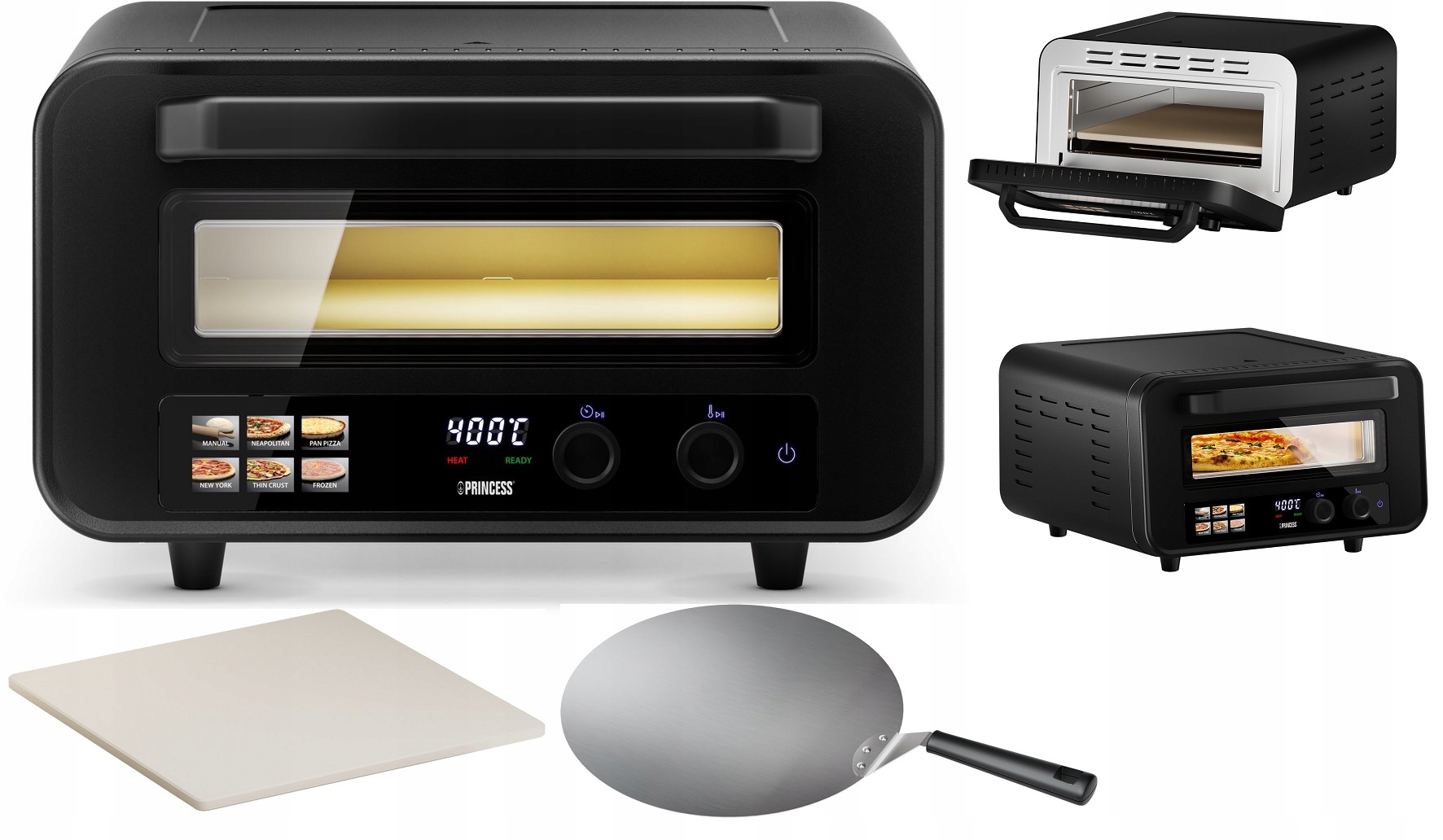 Kamna Na Pizzu 15L do 400°C Kámen Trouba 2100W digitální ovládání Pizza