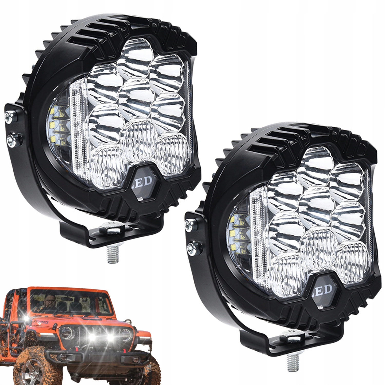 2 Pracovní Led lampa 12V 24V halogenový světlomet reflektor pro traktor