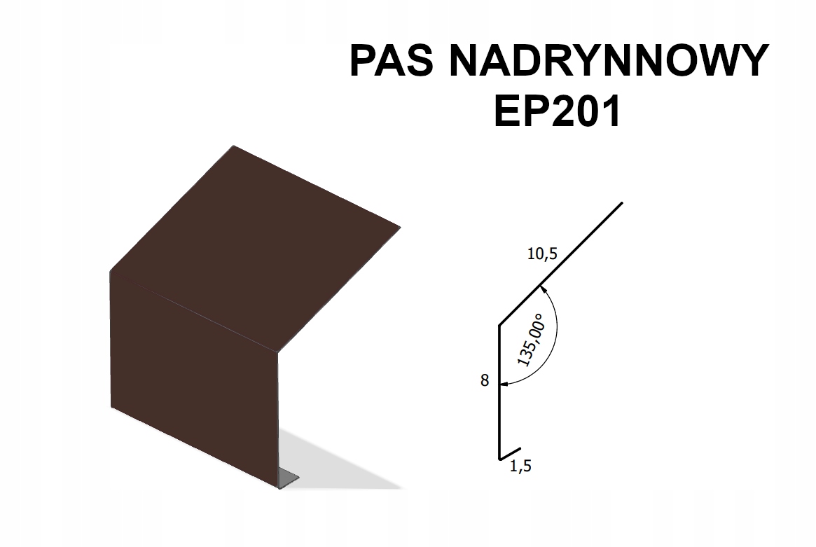 

Pas nadrynnowy EP201 brązowy 8019