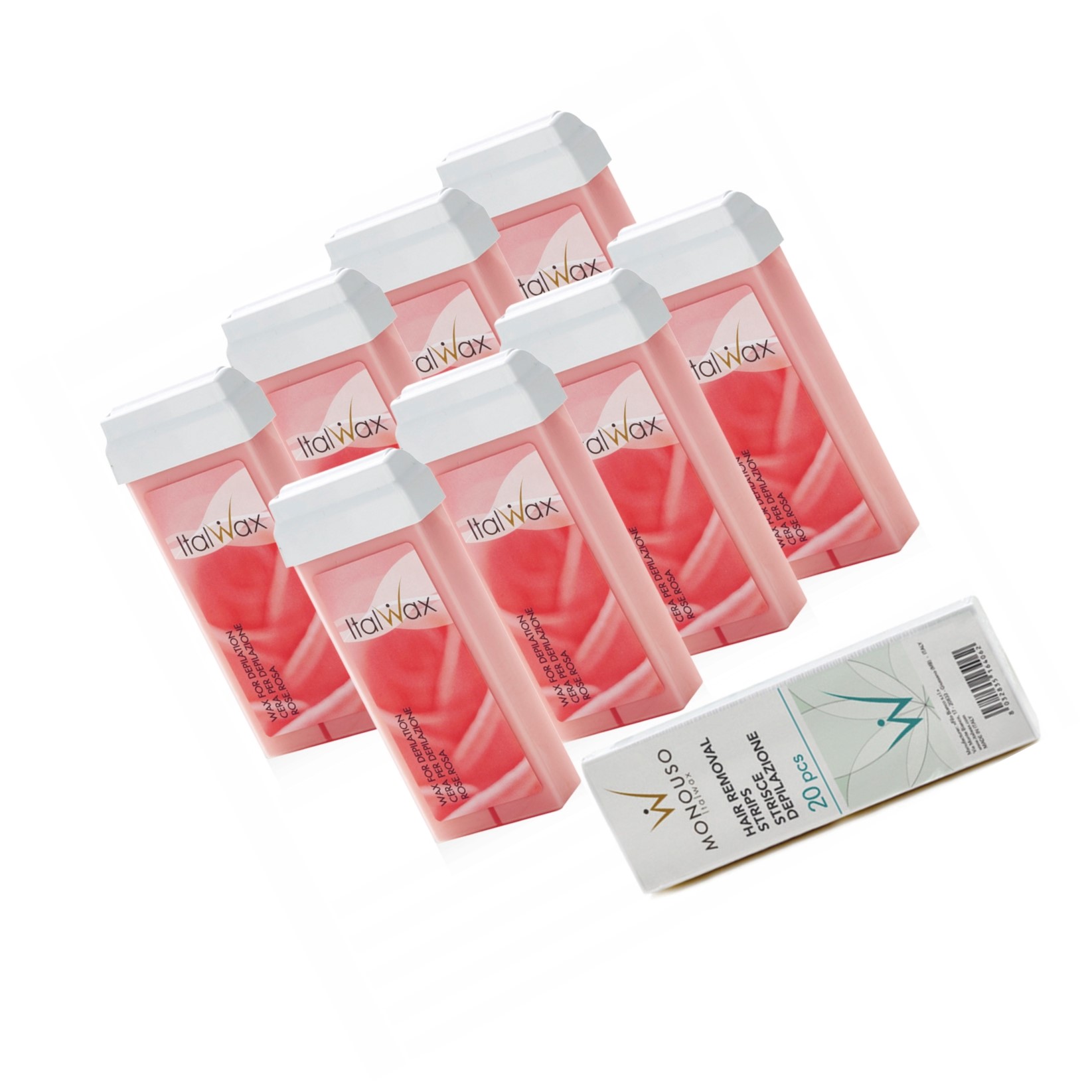 DEPILACJA 8x Wosk w rolce ITALWAX ROSE róża PASKI