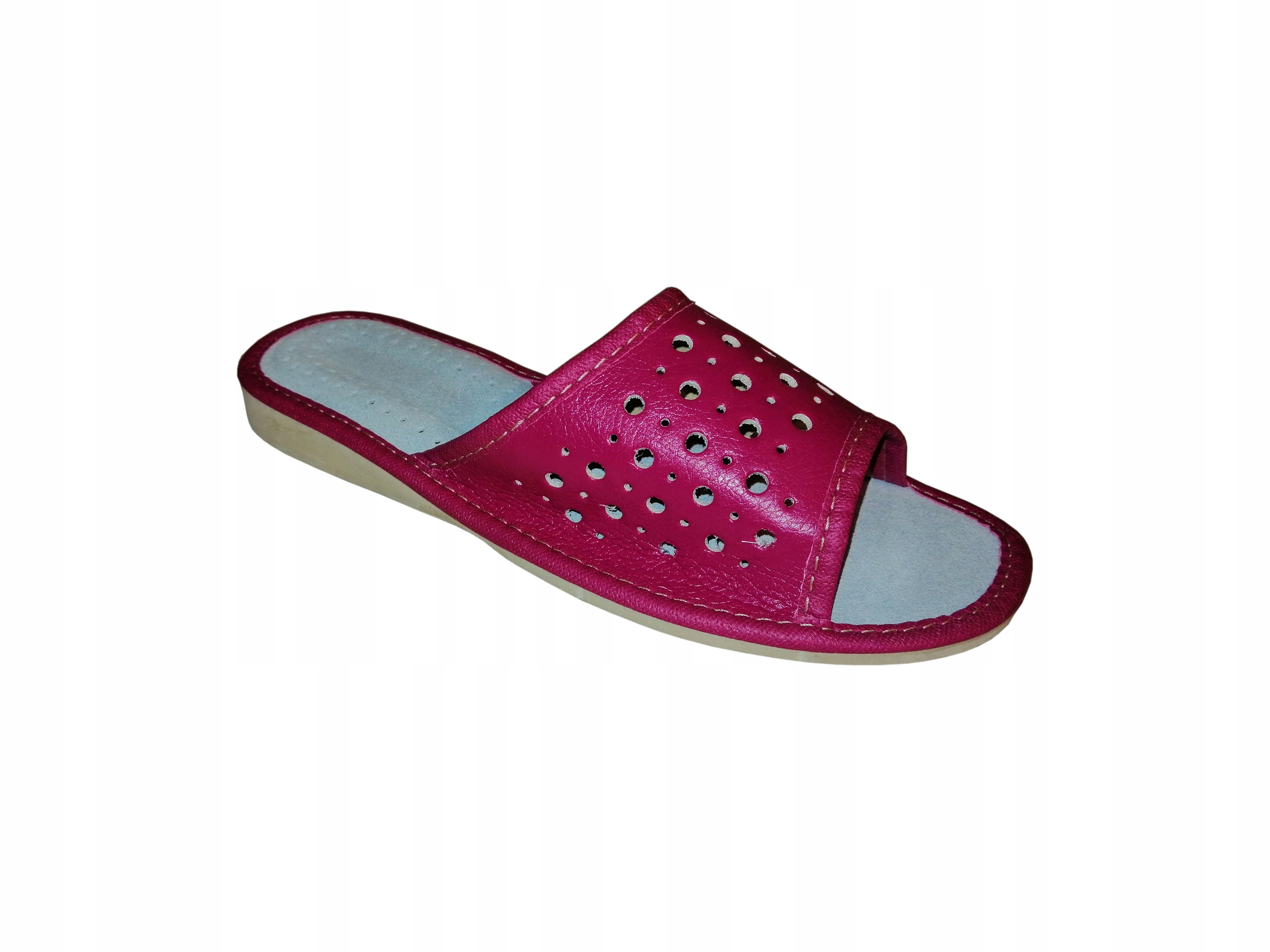 Pantofle damskie skórzane