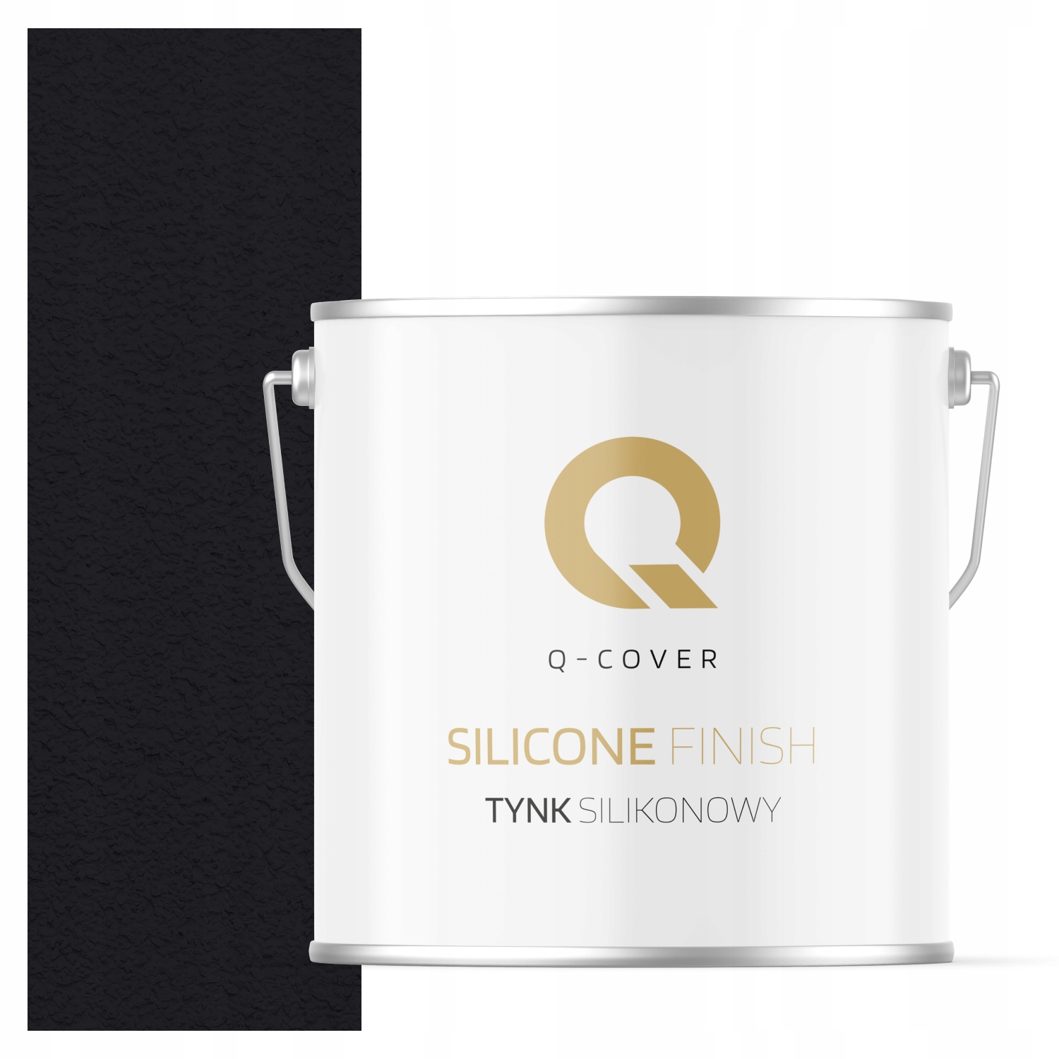 Silikonová Fasádní Omítka Černá Hluboká Ral 9005 7KG Granulace 1.5mm