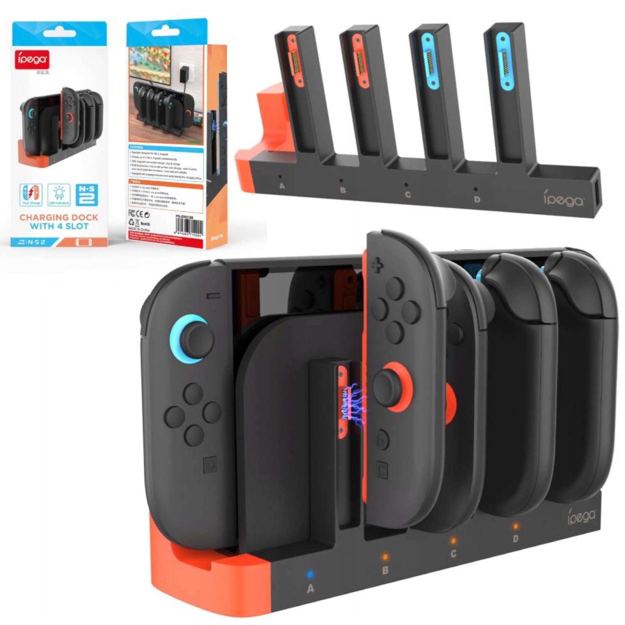 STACJA ŁADUJĄCA 4W1 DO JOY-CON 2 NINTENDO SWITCH 2