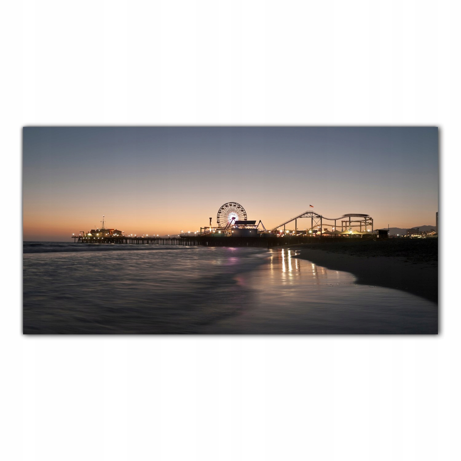 Santa Monica Pláž 120x60 Skleněný panel do kuchyně