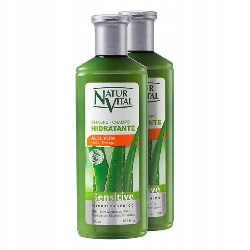 Hydratačný šampón Sensitive Naturvital (2 x 300