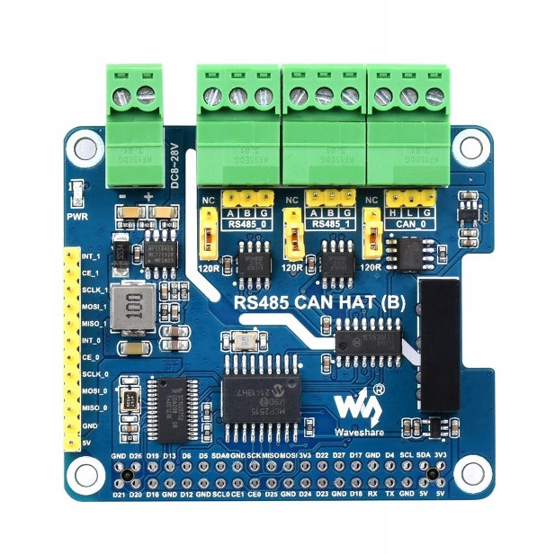 2kanálový RS485 Can Hat (b) Multi Protections